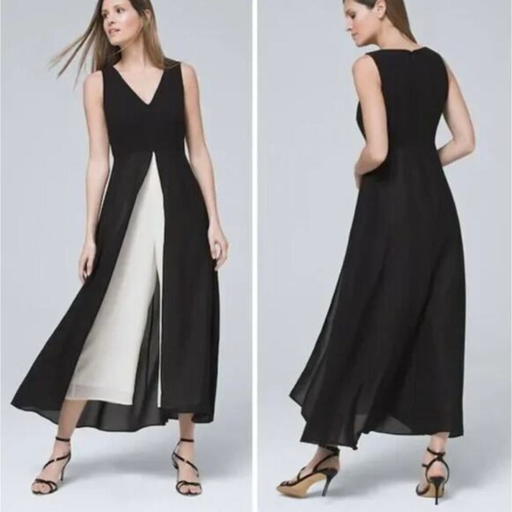 New! White House Black Market Sleeveless‎ Overlay Jumpsuit, 2P